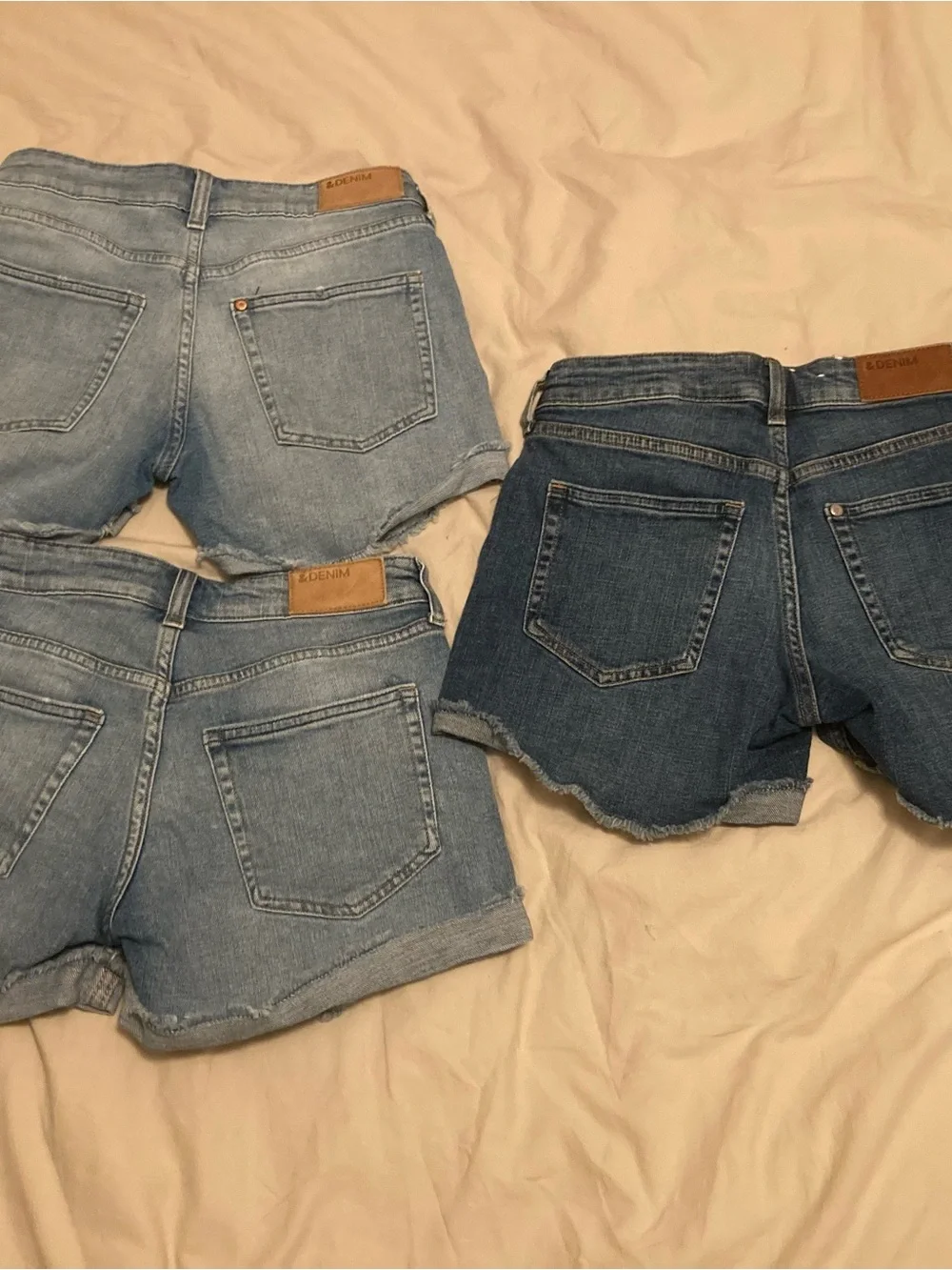 H&M denim shorts bundle Light & Dark Blue size US 4 ( fits US 2)